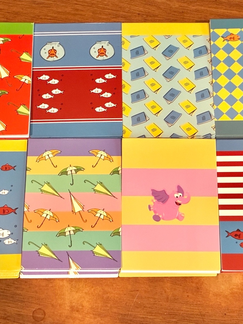 NIP~60pc Mini Colorful Children's Notepads Student Rewards Gifts Classroom~Fish
